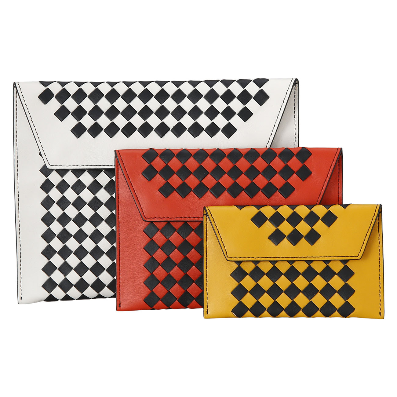 BOTTEGA VENETA(USED)보테가베네타 인트레치아토 플랩 파우치 세트